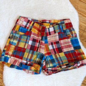 Vintage Y2K Plaid Patchwork Colorful Shorts